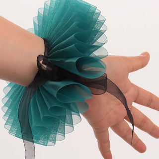 Vintage Ruffled Wrist Cuff Gloves Women Men Clown Cosplay Carnival Halloween Party Accessories Hand Wear