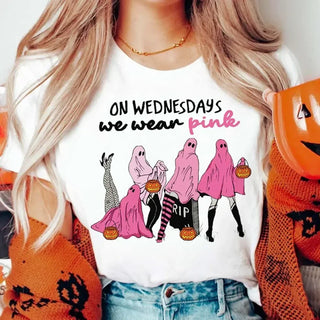 Halloween Cute Trend 90s Pattern T-Shirt Women's Fashion Short Sleeved Sweet T-Shirt Top Casual Loose Women's Printed T-Shirt