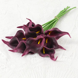 5Pieces Real Touch Calla Lily Artificial Flowers White Wedding Bouquet Bridal Shower Party Home Flower Decoration Fake Flowers