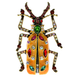Enamel Bug Beetle Brooches For Women Summer Fashion Pin Jewelry Insect Design Accessories High Quality