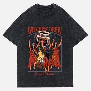 Pizza Magic Ball Tshirt Wash Denim Cotton Y2k Women T-shirts Men Fugees Men Clothing T Shirt Tiki