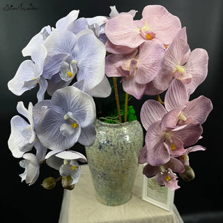 Heads Big Artificial Orchid Butterfly Orchids Home Wedding Decoration Silk Artificial Flowers Flores Artificales