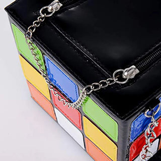 Chic Cubic Shape Box Handbags Designer Chains Totes Luxury Pu Leather Messenger Bag Ladies Personality Small Purses 2020
