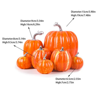 Elegant Artificial Pumpkins Sets Assorted Big and Small Pumpkins Faux gothic Pumpkins Farmhouse Fall Harvest Table Halloween Decor