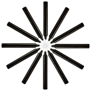 12 Pcs 3.9*0.4in (10.1*1.2cm) Black Small Rod Wax, Drip-Free, Smoke-Free and Fragrance-Free Home Dinner Candles, Hand-Pulled, High-Quality, Suitable for Various Places, Various Holidays.