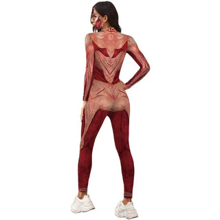 Onsie Muscle sideshow Halloween Jumpsuit Cosplay Costume Long Sleeved Bodysuit Halloween Zentai 3D Printing Outfit