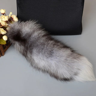 40cm Furry Animal Tails Keychain Gifts Cute Plush Fox Tail Keyrings for Designer bag accessory Bag Car Key Charms Wholesale