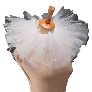 Ruffle Doll Vintage Mesh Neck Ruff Detachable Tulle Ruffle Collar for Renaissance Victorian Halloween Cosplay Costume Collar