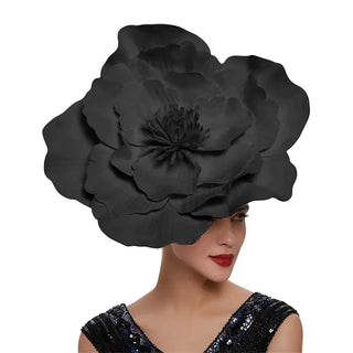 Exaggerated Rose Flowers Fascinator Hat Wedding Bridal Makeup Prom Photo Shoot Mardi Gras Headpiece