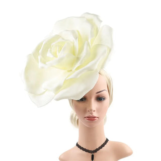 Exaggerated Rose Flowers Fascinator Hat Wedding Bridal Makeup Prom Photo Shoot Mardi Gras Headpiece