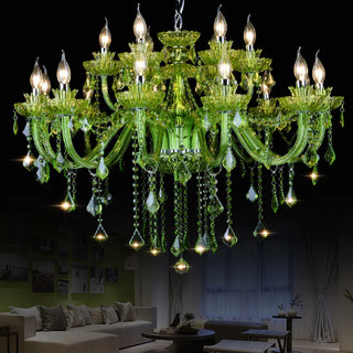Showstopping Green K9 Crystal Chandelier Fantasy nature