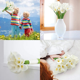 2/5Pieces Real Touch Calla Lily Romantic Artificial Flower Home Decoration Faux Flowers