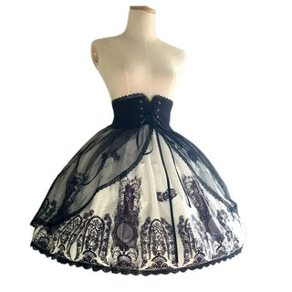Ruffle tier Lolita Hollow Lotus Leaf Lace Bird Cage Fish Bone Skirt Cosplay Dress Skirt Petticoat Bride Wedding Dress Lining