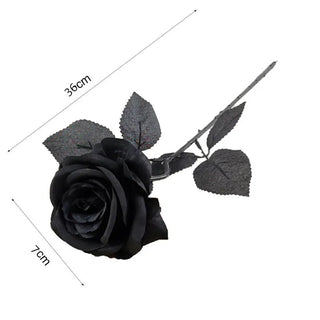 5/6pcs 8-9cm Silk Black Rose Artificial Flower Head Bouquet Home Living Room Wedding Chritmas Decoration New Year Decoration