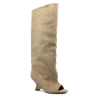 Unique and Versatile scrunch High-top Boot peep toe Boot