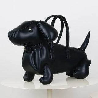 Women's Fashion Creative Design Cute Dachshund Handbag PU Soft Leather Shoulder Messenger Bag