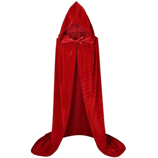 Grim Reaper Cloak Velvet long Hooded Unisex cape for  Devil Witch Wizard Halloween Christmas Cosplay cloak