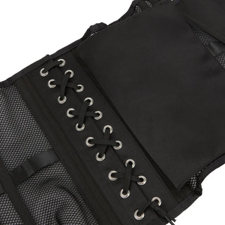 Gothic Corset Hourglass Waist Trainer Corset Bustier Underbust Mesh Corselet Modeling Strap Shapewear Women Girdle