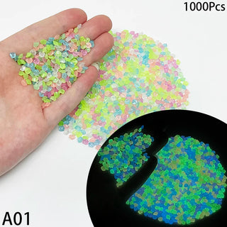 Glow Bug prop 1000pcs Glow In The Dark Garden Pebbles Glow Stones Outdoor Garden Pebbles Fish Tank Walkways Path Patio Lawn Decor Glow Gravel