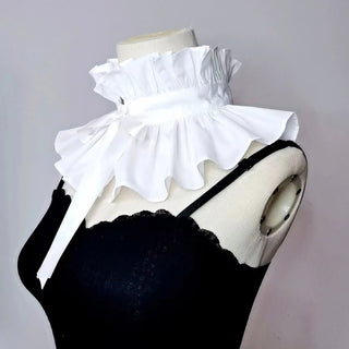 Ruffled Laple Choker Shawl vintage Collar Elizabethan Collar