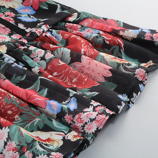 New princess suspender high low skirt, women's floral cake skirt