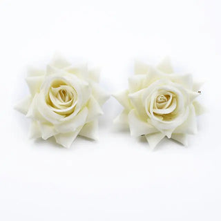 10PCS Silk Red Roses Bridal Accessories Clearance Artificial Flowers for Home Wedding Decoration Diy A Cap Gifts Box Scrapbook