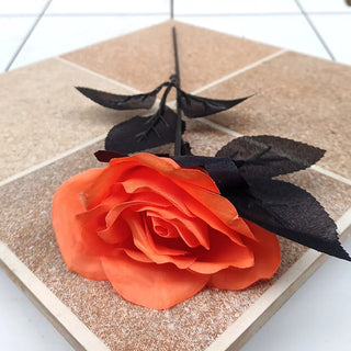 5/6pcs 8-9cm Silk Black Rose Artificial Flower Head Bouquet Home Living Room Wedding Chritmas Decoration New Year Decoration
