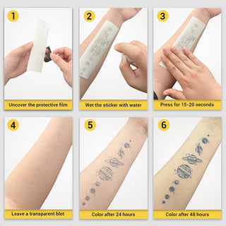 Spider temporary tattoo sticker, magic tattoo, herbal juice tattoo, lasting 1-2 weeks, realistic fake tattoo