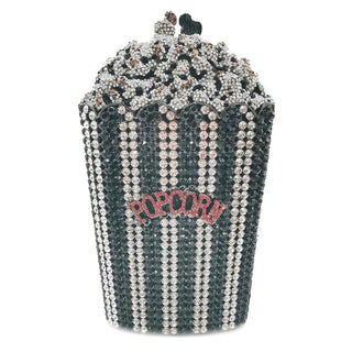 Elegant Crystal Popcorn Clutch Bags for Women Party Purse Red Evening Bags Wedding Bridal Day Clutches