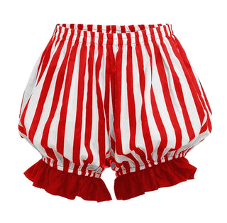 Lolita Bloomers Women Vintage Cosplay Bottoming Pumpkin Striped Short Shorts