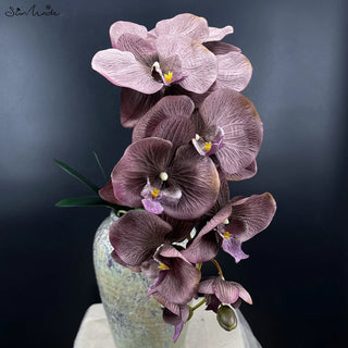 Heads Big Artificial Orchid Butterfly Orchids Home Wedding Decoration Silk Artificial Flowers Flores Artificales