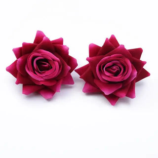 10PCS Silk Red Roses Bridal Accessories Clearance Artificial Flowers for Home Wedding Decoration Diy A Cap Gifts Box Scrapbook