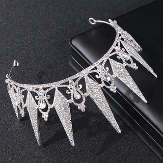 Baroque Vintage Black Crystal Rhinestone Crowns Bride Queen Princess Wedding Hair Accessories Elegant Tiara Diadem Women Jewelry