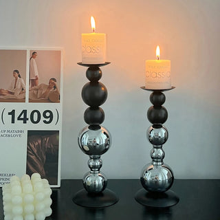 Metal Candle Holder Antique Wedding Bar Hotel Retro Atmosphere Candlestick Church Prayer Candlelight Desktop Home Decoration