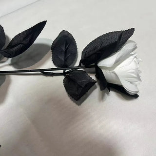 6pcs 8-9cm Silk Black Rose Artificial Flower Head Bouquet Home Living Room Wedding Chritmas Decoration New Year Decoration